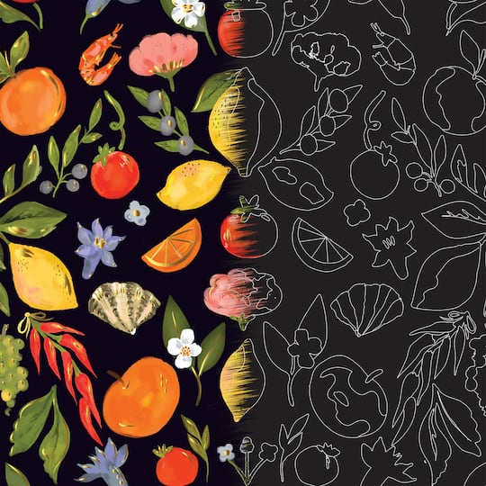 Brea Reese® 9" x 12" Fruit Garden Party Scratch Art Paper Pad
